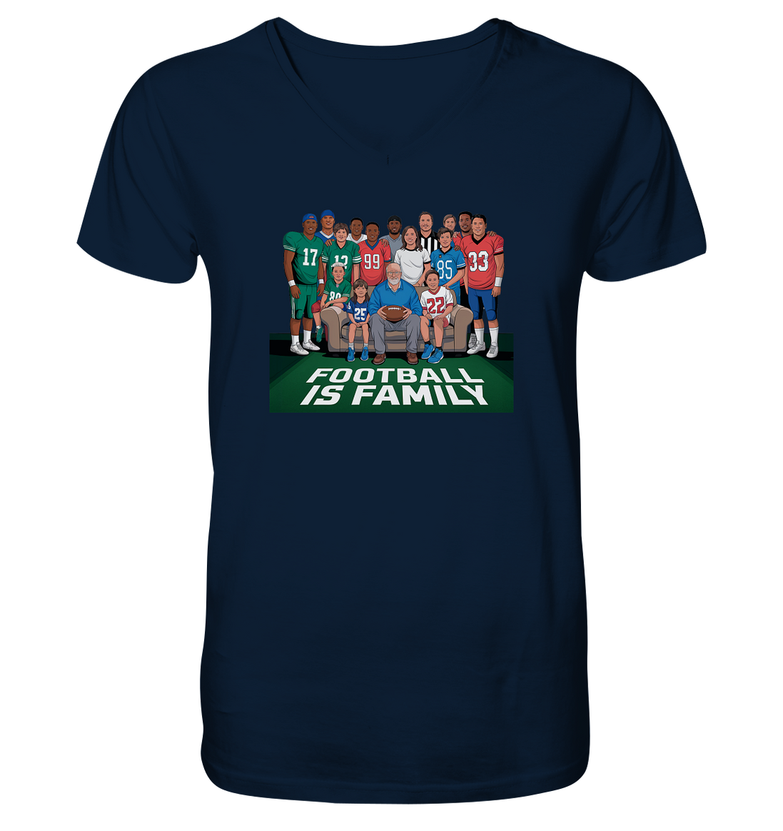 Football is Family - V-Neck Shirt