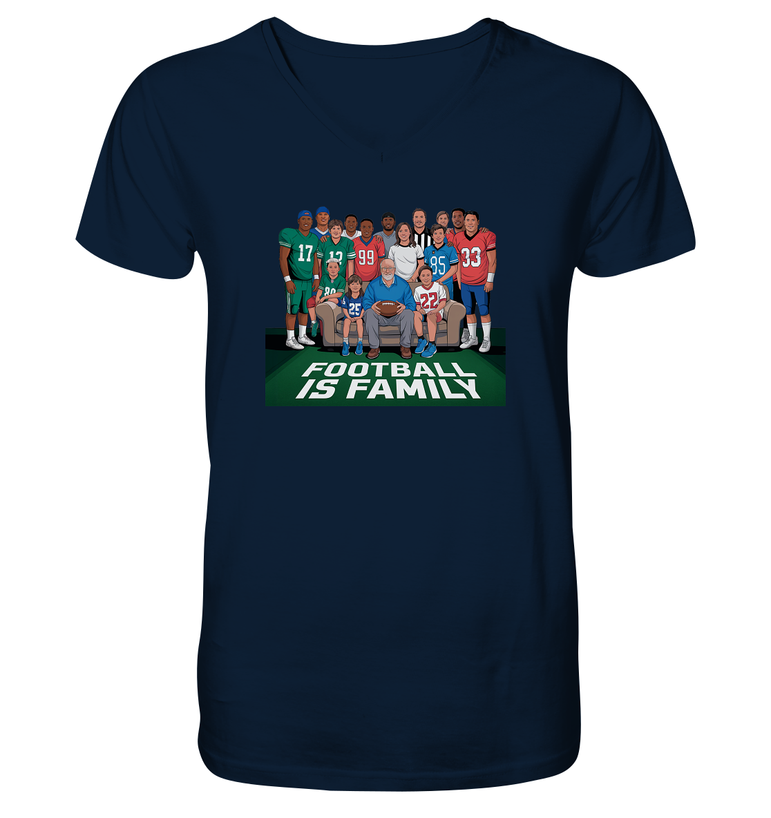 Football is Family - V-Neck Shirt