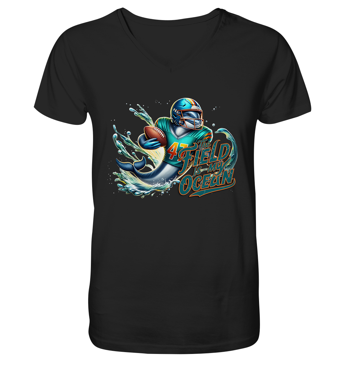 Dolphin - V-Neck Shirt