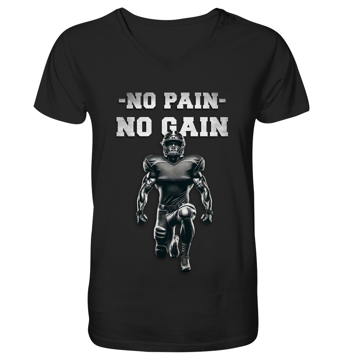 No Pain No Gain Metal  - V-Neck Shirt