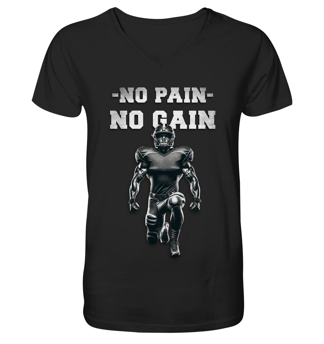 No Pain No Gain Metal  - V-Neck Shirt