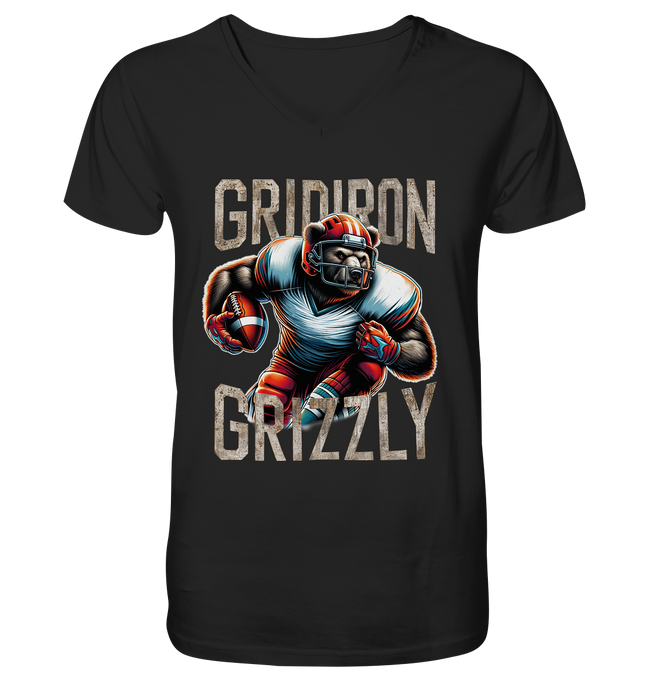 Gridiron Grizzly - V-Neck Shirt