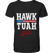 Hawk Tuah White  - V-Neck Shirt
