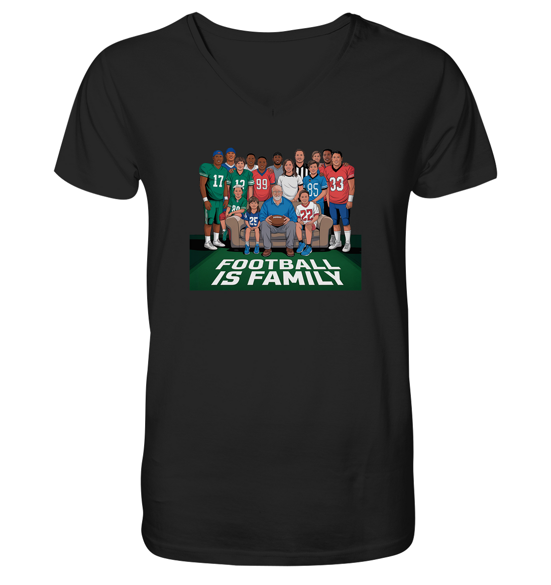 Football is Family - V-Neck Shirt