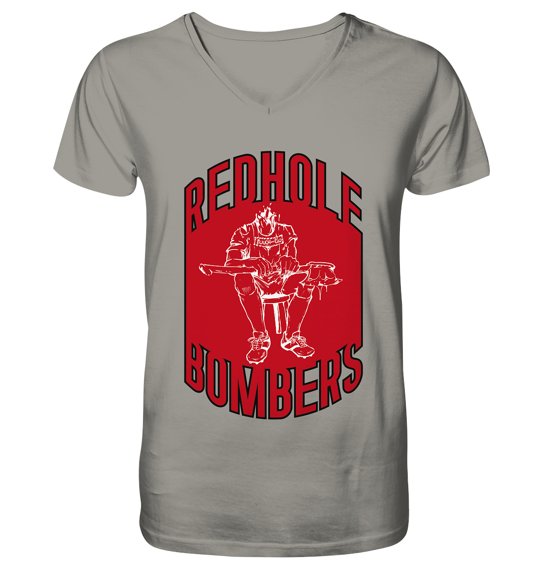 Red Hole Bombers V-Neck Shirt
