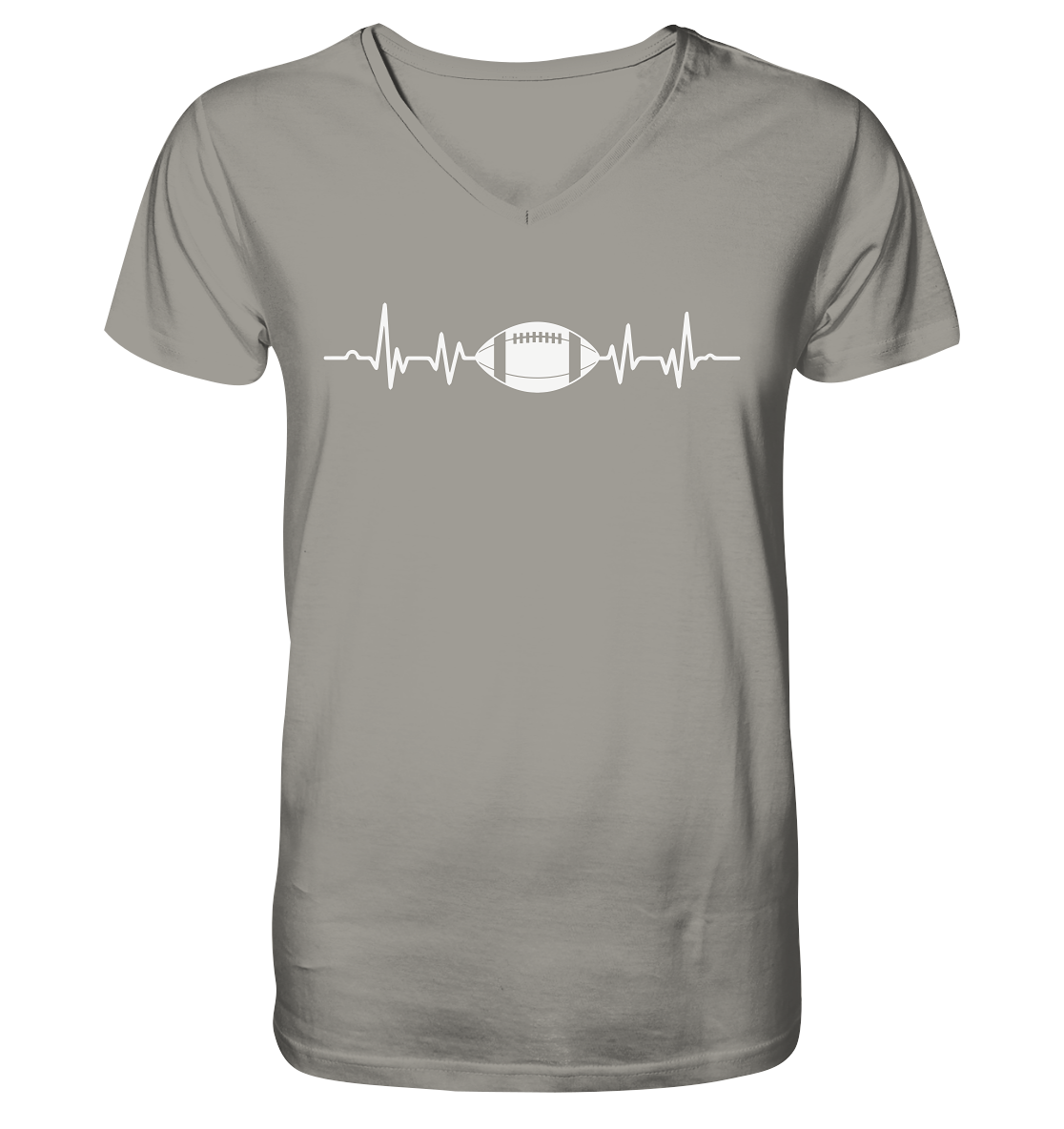 Football Heartbeat - V-Neck Shirt