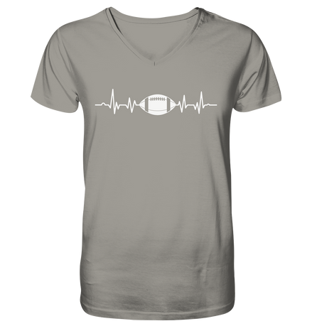 Football Heartbeat - V-Neck Shirt