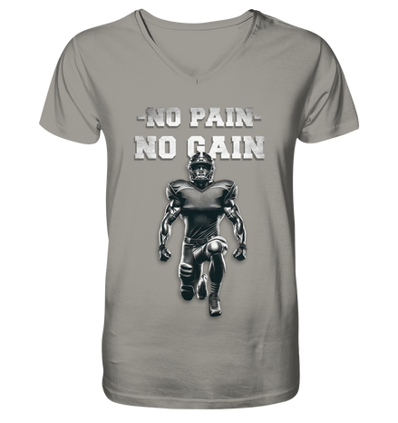 No Pain No Gain Metal  - V-Neck Shirt