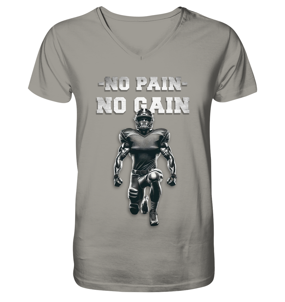 No Pain No Gain Metal  - V-Neck Shirt
