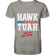 Hawk Tuah White  - V-Neck Shirt