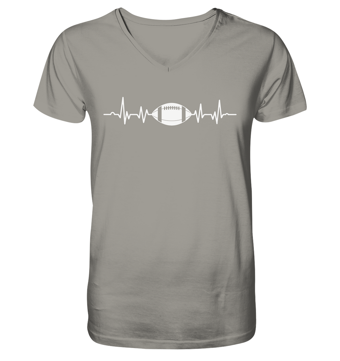 Football Heartbeat - V-Neck Shirt