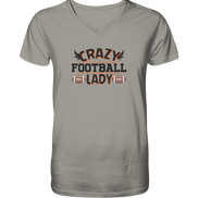 Crazy Football Lady - V-Neck Shirt