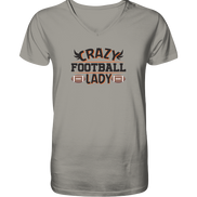 Crazy Football Lady - V-Neck Shirt