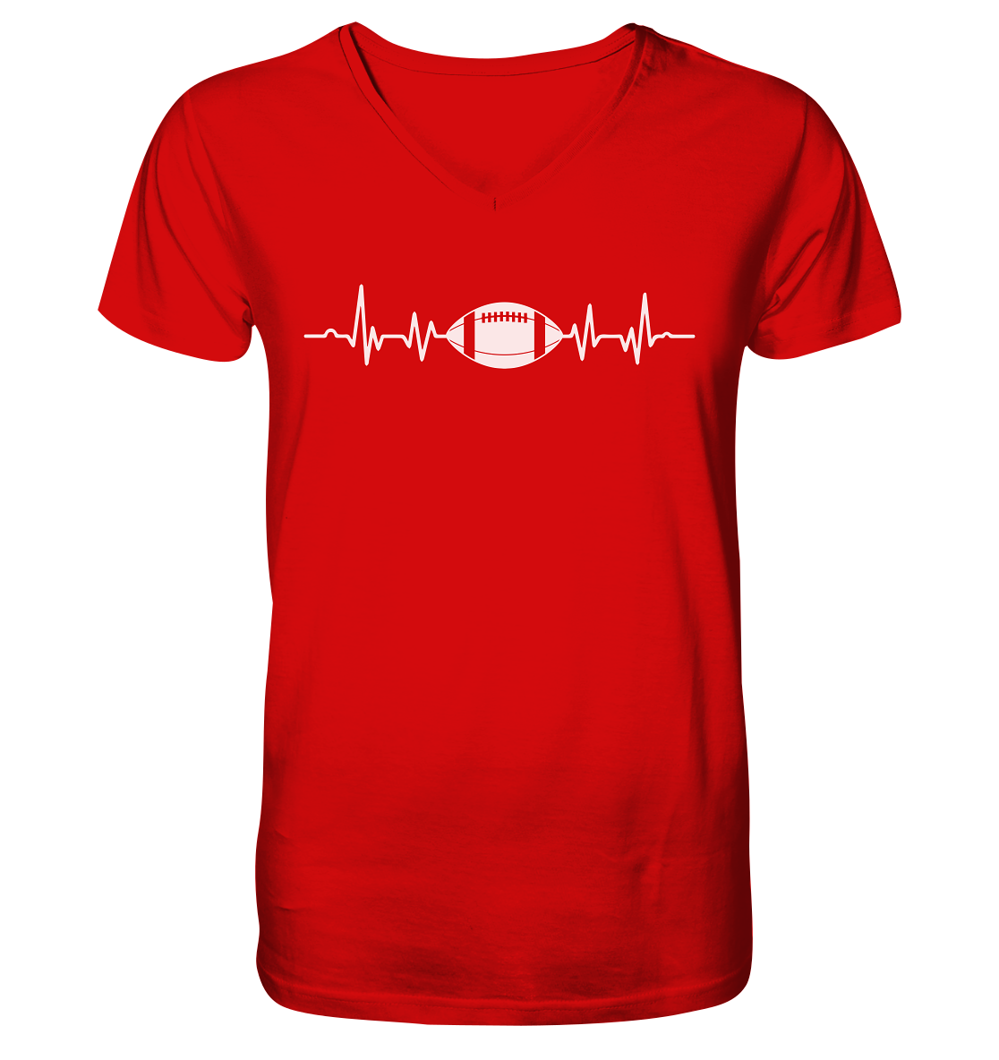 Football Heartbeat - V-Neck Shirt