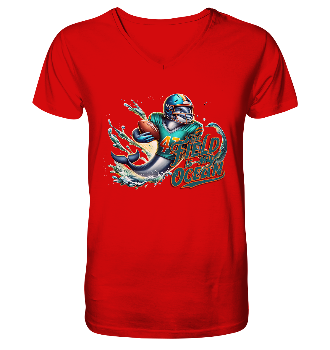 Dolphin - V-Neck Shirt