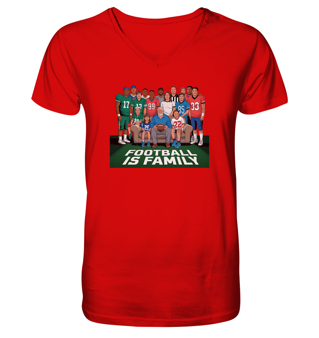 Football is Family - V-Neck Shirt