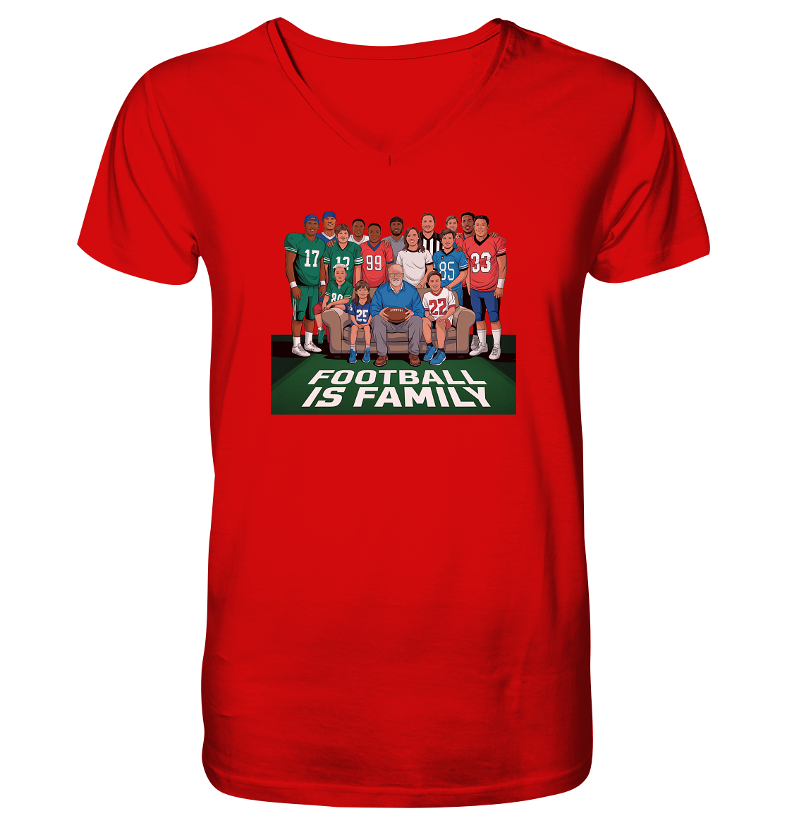 Football is Family - V-Neck Shirt