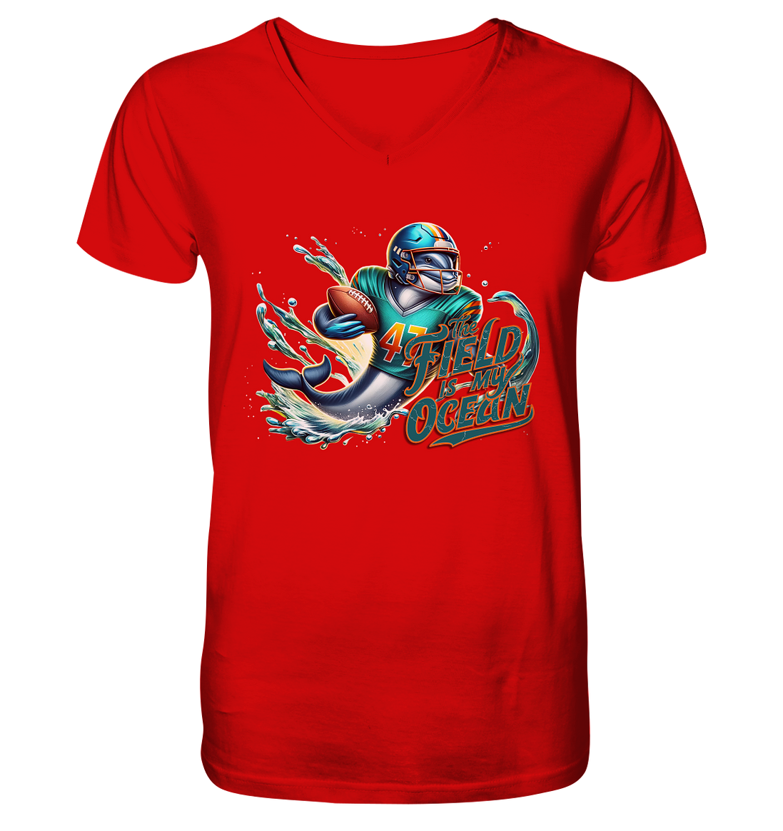 Dolphin - V-Neck Shirt