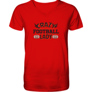 Crazy Football Lady - V-Neck Shirt
