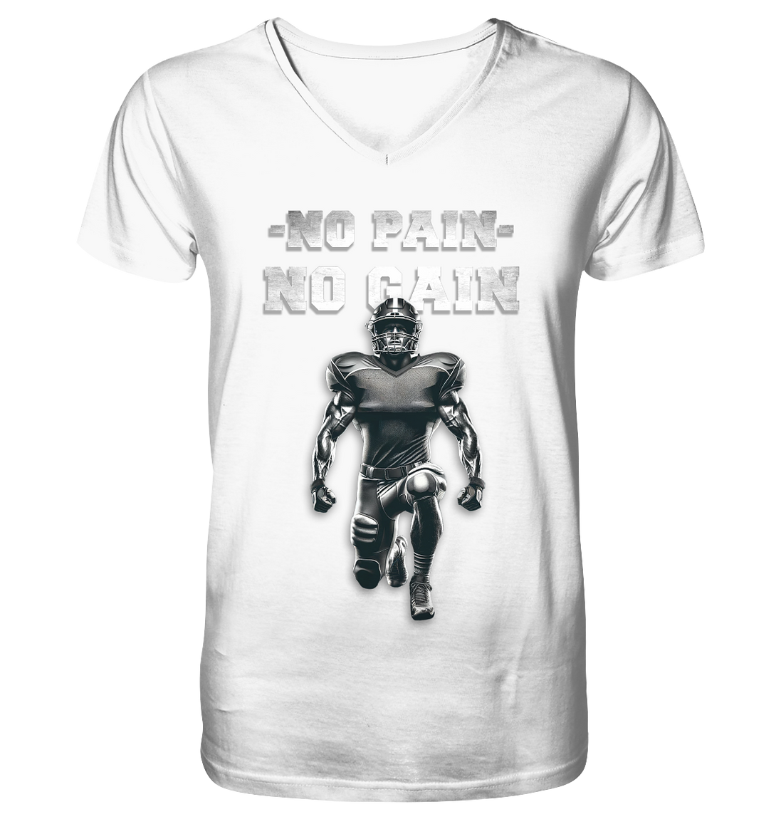 No Pain No Gain Metal  - V-Neck Shirt