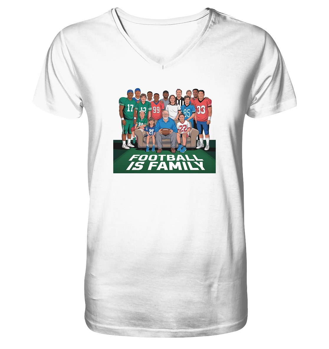 Football is Family - V-Neck Shirt