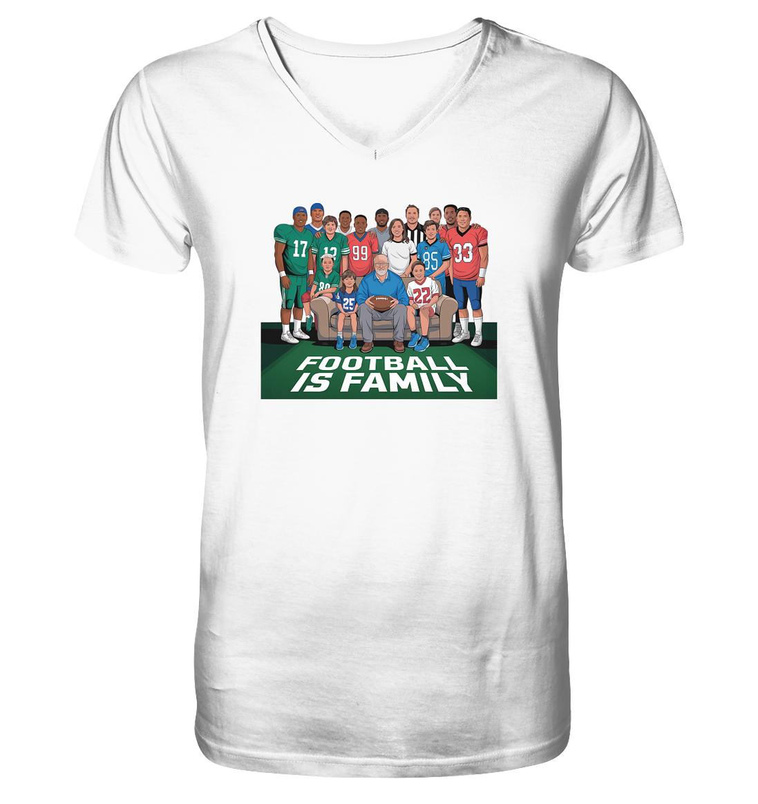 Football is Family - V-Neck Shirt