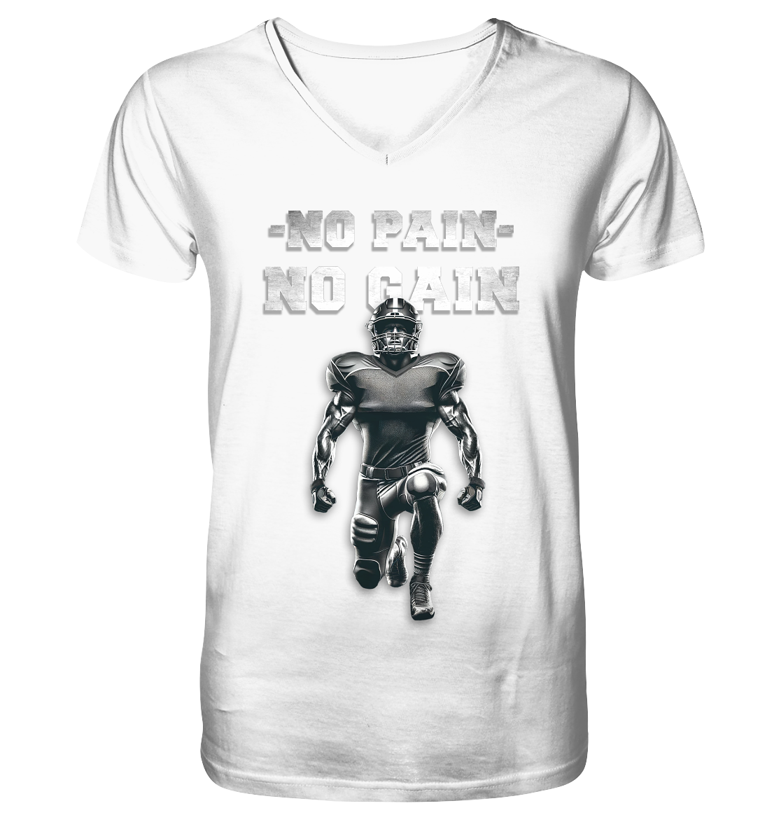 No Pain No Gain Metal  - V-Neck Shirt
