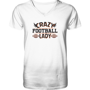 Crazy Football Lady - V-Neck Shirt
