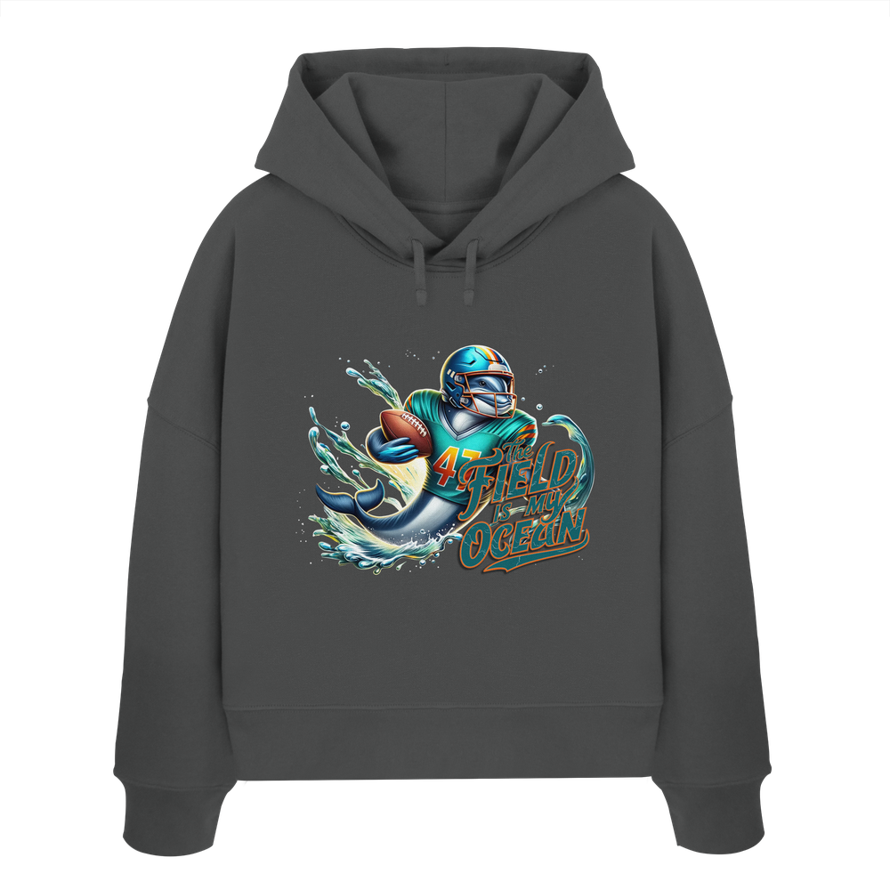 The Field is my Ocean - Womens Organic Boxcut Hoodie
