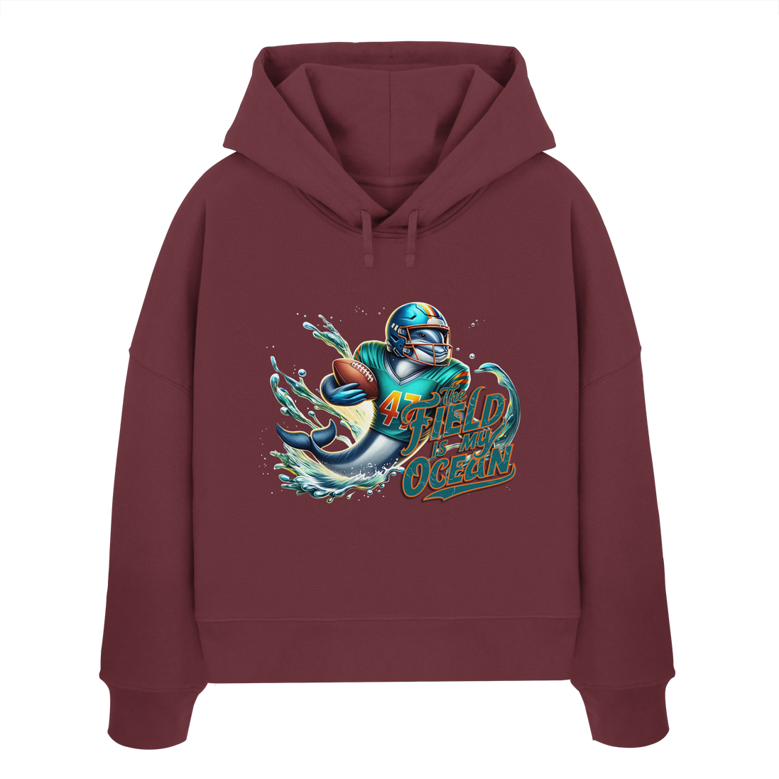 The Field is my Ocean - Womens Organic Boxcut Hoodie