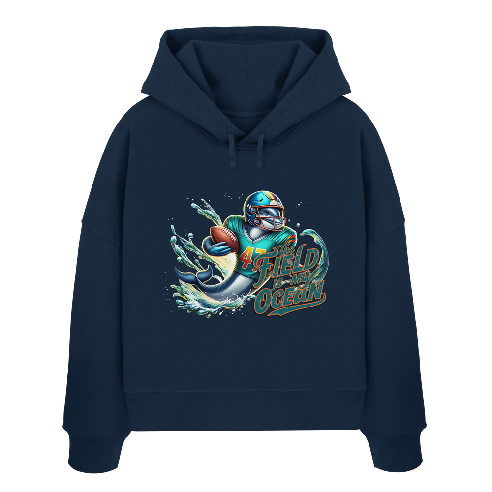 The Field is my Ocean - Womens Organic Boxcut Hoodie
