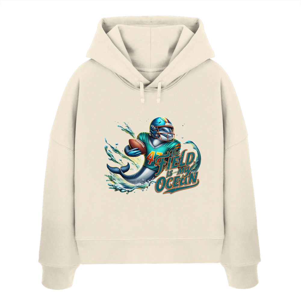 The Field is my Ocean - Womens Organic Boxcut Hoodie