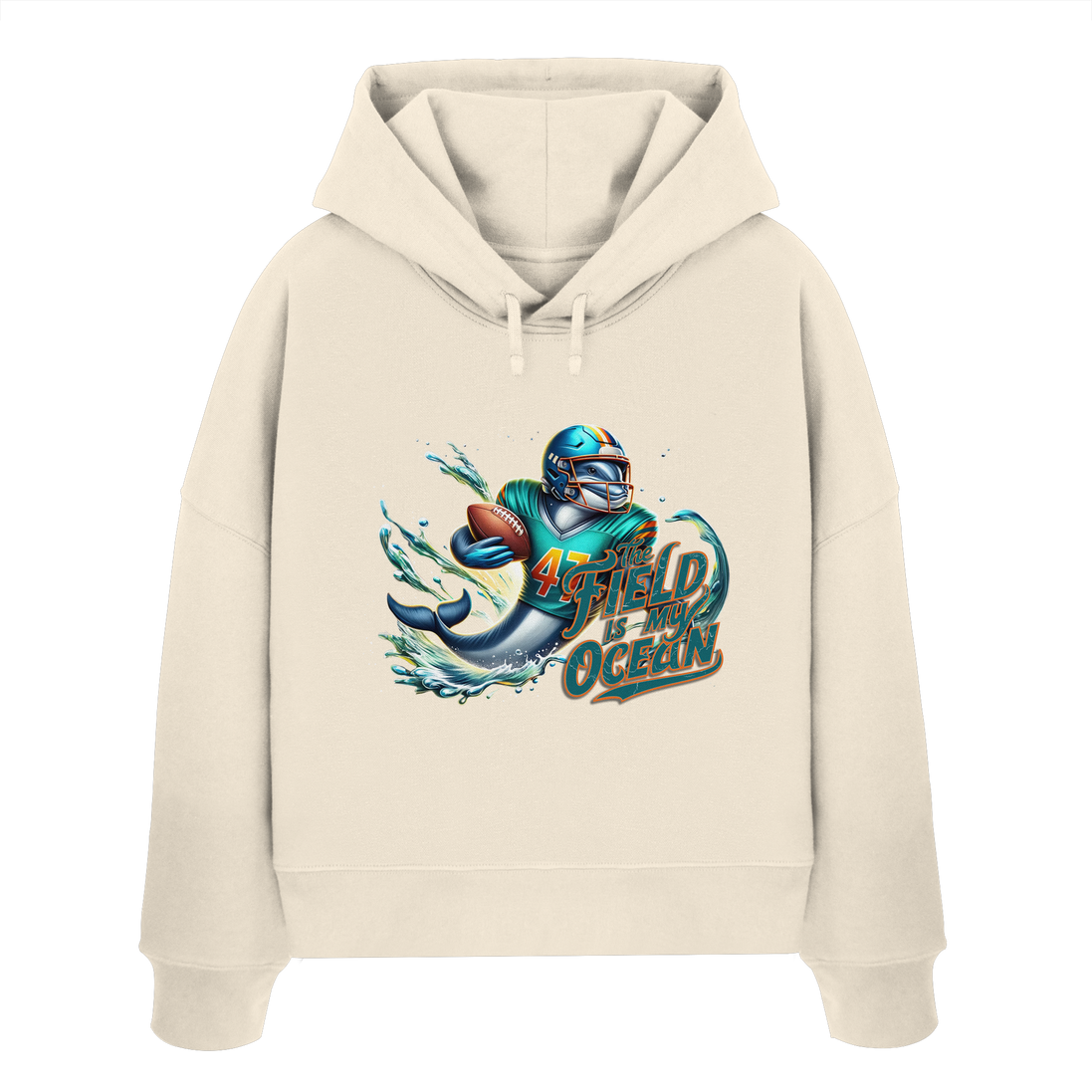 The Field is my Ocean - Womens Organic Boxcut Hoodie
