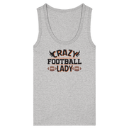 Crazy Football Lady - Womens Organic Fitted Tank Top