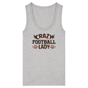 Crazy Football Lady - Womens Organic Fitted Tank Top