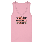Crazy Football Lady - Womens Organic Fitted Tank Top