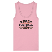 Crazy Football Lady - Womens Organic Fitted Tank Top