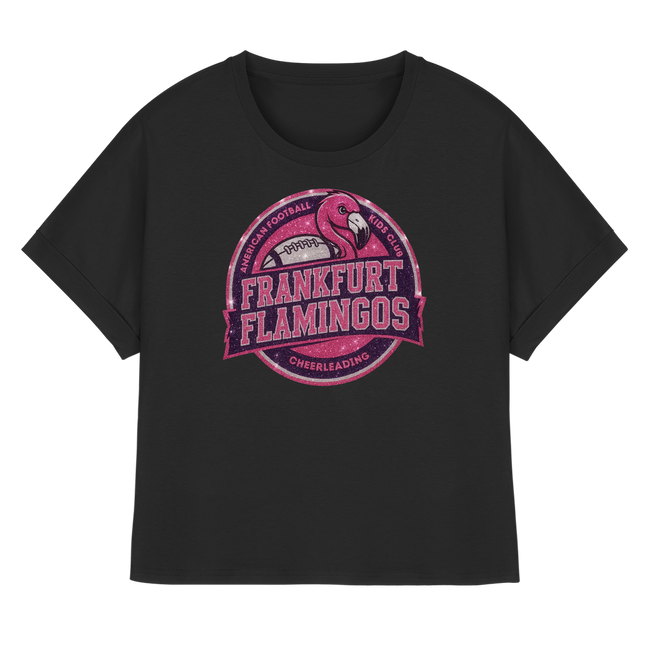 Frankfurt Flamingos - Womens Organic Rolled Sleeves T-Shirt