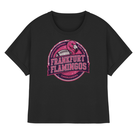 Frankfurt Flamingos - Womens Organic Rolled Sleeves T-Shirt